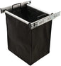 TAG Hardware Full Extension Pullout Laundry Hamper with Removable Bag(s) Matt Aluminum (18" Width - 1 removable large bag)