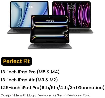 tomtoc 360° Protective Tablet Sleeve for iPad Pro 13-inch (M5/M4) 2025, 13-inch iPad Air (M3/M2), 12.9-inch iPad Pro (6th/5th/4th/3rd Generation) with Magic Keyboard, Water-Resistant iPad Case Bag