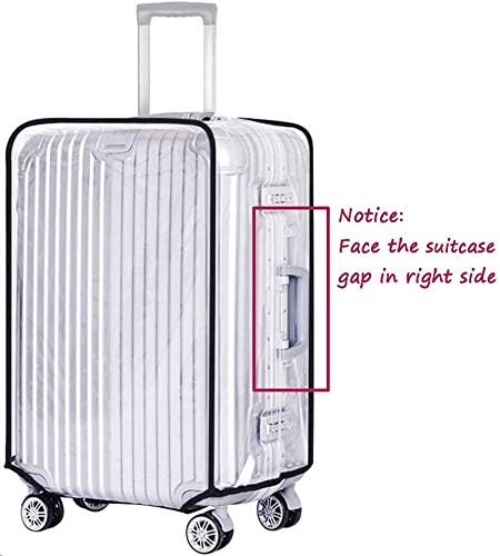 JenKin Luggage Protector Suitcase Cover PVC Waterproof Travel Suitcase Fits Most 20" to 30"（24" (16.1" L x 11.0" W x 24.0" H)）