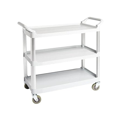 Amazon Basics 3 Shelves Utility Cart with 400 lbs Loading Capacity, Smooth move, Gray