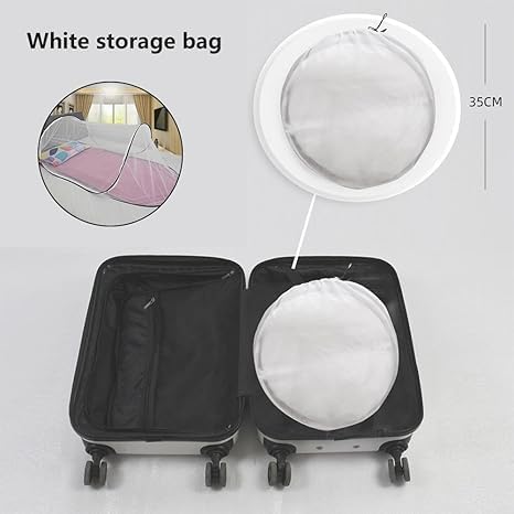 SuperDen Pop Up Mosquito Net, Foldable Mosquito Net Tent for Bed Camping Travel Patio,Portable Mosquito Tent Pop Up Outdoor (1 PCS)
