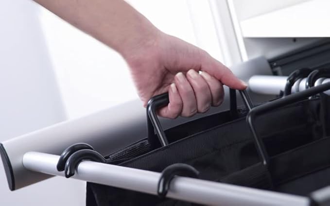 TAG Hardware Full Extension Pullout Laundry Hamper with Removable Bag(s) Matt Aluminum (18" Width - 1 removable large bag)