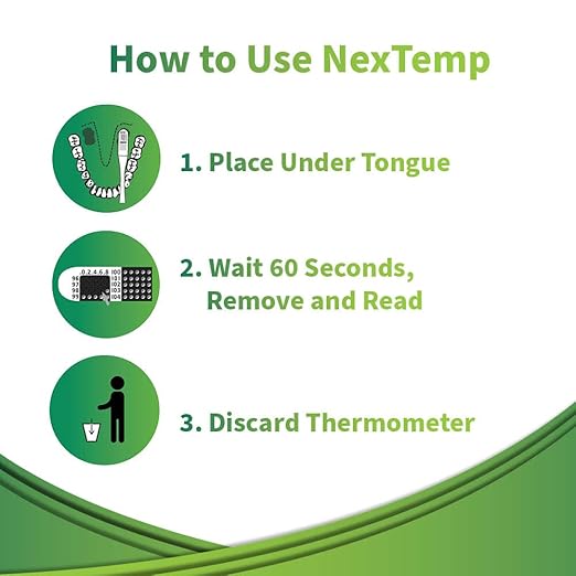 Ultra Single-Use Thermometers - Individually Wrapped Disposable First Aid Supplies with High-Accuracy Readings, for Work, Home, and Travel, Fahrenheit, 24-Pack, by Medical Indicators Inc.