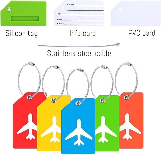 5PC Custom Embroidery Luggage Strap with Your Text/Name,Personalized Luggage Straps with Lock for Suitcases,Adjustable Suitcase Strap Belt Tag for Secure Travel