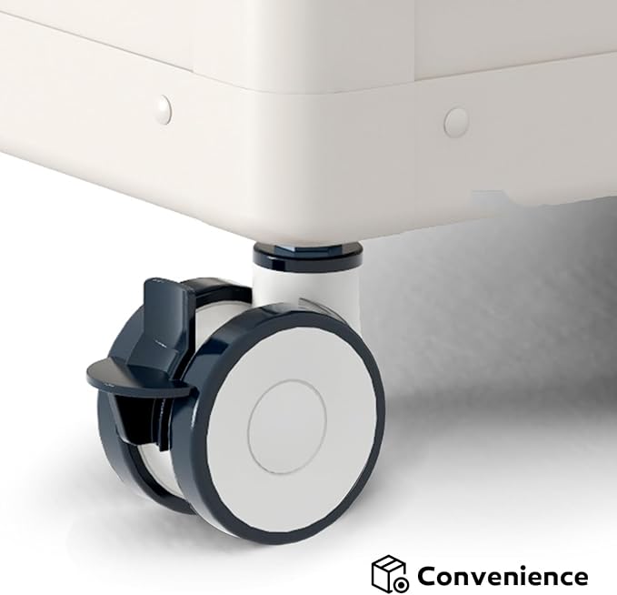 MIRADOR 175 Gallon Outdoor Storage Box Waterproof with Wheels, Metal Deck Box for Patio Furniture, Garden Tools, Outdoor Cushion, Latte