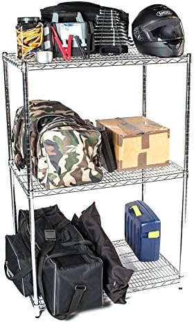 Omega 24" Deep x 30" Wide x 96" High 3 Tier Chrome Starter Shelving Unit