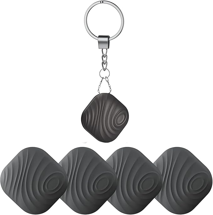 Key Finder 4-Pack, Bluetooth Tracker Item Locator with Key Chain - Both iOS and Android Compatible for Keys Pet Wallets or Backpacks and Tablets