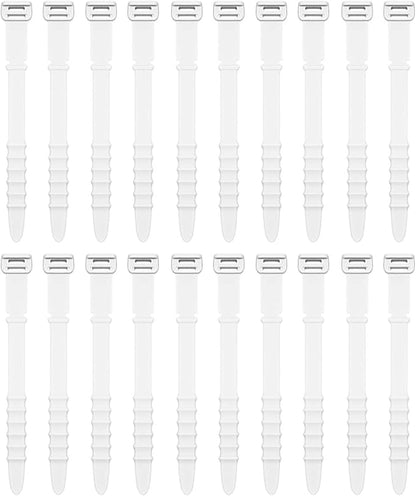 Silicone Zip Ties, Reusable Zip Ties, 20pcs Rubber Cable Ties Straps for Wire Management, Elastic Cable Organizer for Home Office Table Desk. White 4.5” Cord Ties (20 Pcs White)