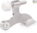HOMOTEK 8 Pack Hinge Pin Satin Nickel Door Stopper,Adjustable Deluxe Heavy Duty Door Stopper 2-1/2"x1-3/4,with White Rubber Bumper Tips