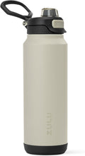ZULU Powerfill Pro 32oz Stainless Steel Water Bottle with Quick Fill Lid, Triple Walled Vacuum Insulated Metal, Leak Proof Locking Lid, Sip and Chug, Reusable BPA Free, Ash