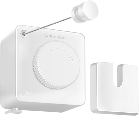 Retractable Clothesline Indoor, Non-Sagging Outdoor Clothes Line retracting,15.4 Ft Heavy-Duty Clothes Drying Laundry Line,Wall Mounted Stainless Steel Line (White)