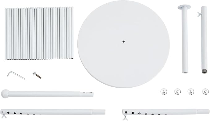 Scarf Organizer, Hijab Organizer, 30 Tiers Metal Scarf Hanger for Multiple Scarves, 67" Height Floor-standing Hijab Stand Belt Pants Hanger for Home, Commercial, Clothing Store (White)