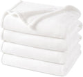 PHF Ultra Soft Fleece Blanket Twin Size, No Shed No Pilling Luxury Plush Cozy 300GSM Lightweight Blanket for Bed, Couch, Chair, Sofa Suitable for All Season, 66" x 90", White