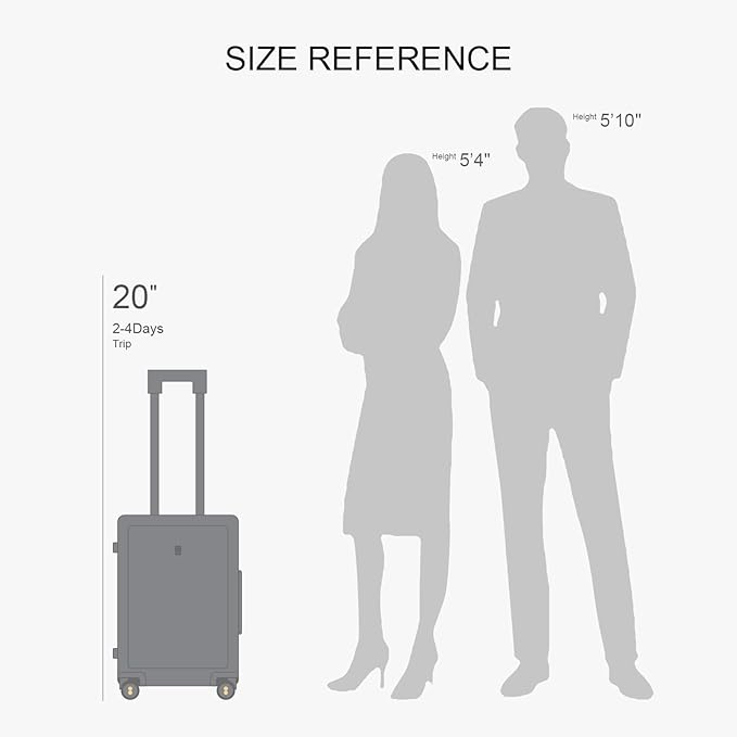 LEVEL8 Carry on Suitcase for Women Men, Carry-on Luggage Airline Approved, Travel Bag with Spinner Wheels, Lightweight Luminous Textured Hard Shell, Tsa Lock, 20 Inch, Cream White