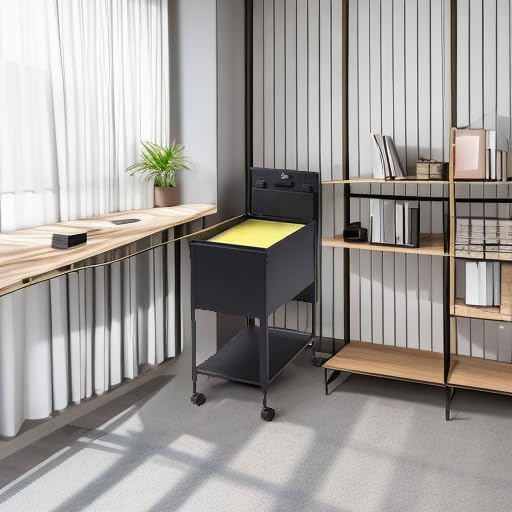 Lorell Standard Lock Mobile File Black 28.35" x 16.54" x 6.50"