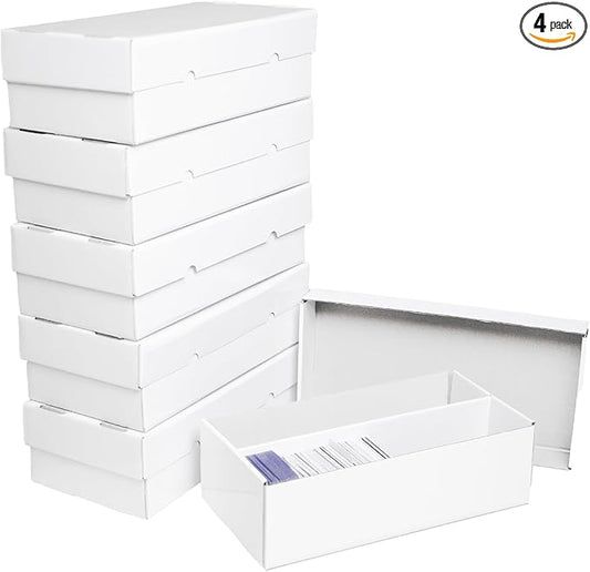 NUMINA 1800 Card High Capacity Storage Box for Trading Card Collection, Sports Card Organizer Set, Heavy Duty 2 Row Cardboard Box with Dividers for TCG/Magic/MTG (6 Pack)