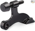 HOMOTEK 8 Pack Hinge Pin Black Door Stopper,Adjustable Deluxe Heavy Duty Door Stopper 2-1/2"x1-3/4”,with Black Rubber Bumper Tips