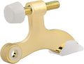 HOMOTEK 24 Pack Hinge Pin Bright Brass Door Stopper, Gold Door Stops, Adjustable Deluxe Heavy Duty Door Stopper 2-1/2"x1-3/4”,with White Rubber Bumper Tips