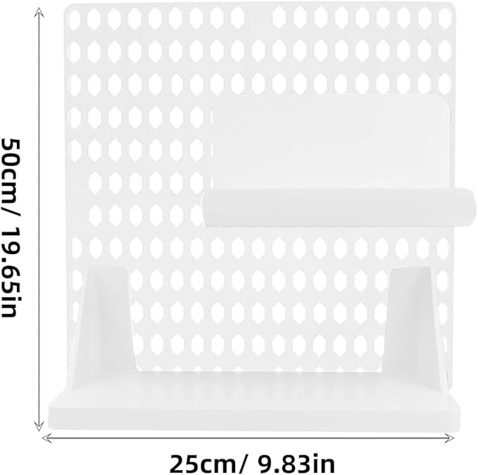 Wall Pegboard Storage Shelf White Plastic Organizer Rack for Hanging Wall Storage DIY Combination Holder for Keys Towels Toothbrushes Mini Pots