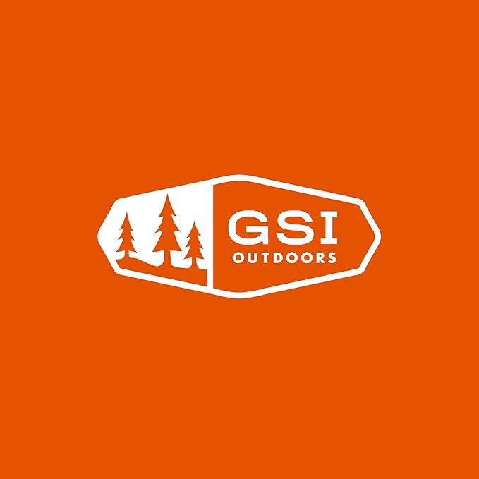 GSI Outdoors Cascadian 1 Person Table Set I 6-Piece Camping, Backpacking Mess Kit, Plastic BPA Free, Plate, Bowl, Mug, Cup & Cutlery Set