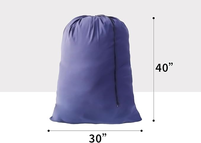 Extra Large Laundry Bag, Blue Bag with Drawstring Closure, 30"x40", for college, dorm and apartment dwellers (1PCS Blue)