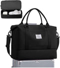 Travel Duffel Bag, Sports Tote Gym Bag, Shoulder Weekender Overnight Bag for Women