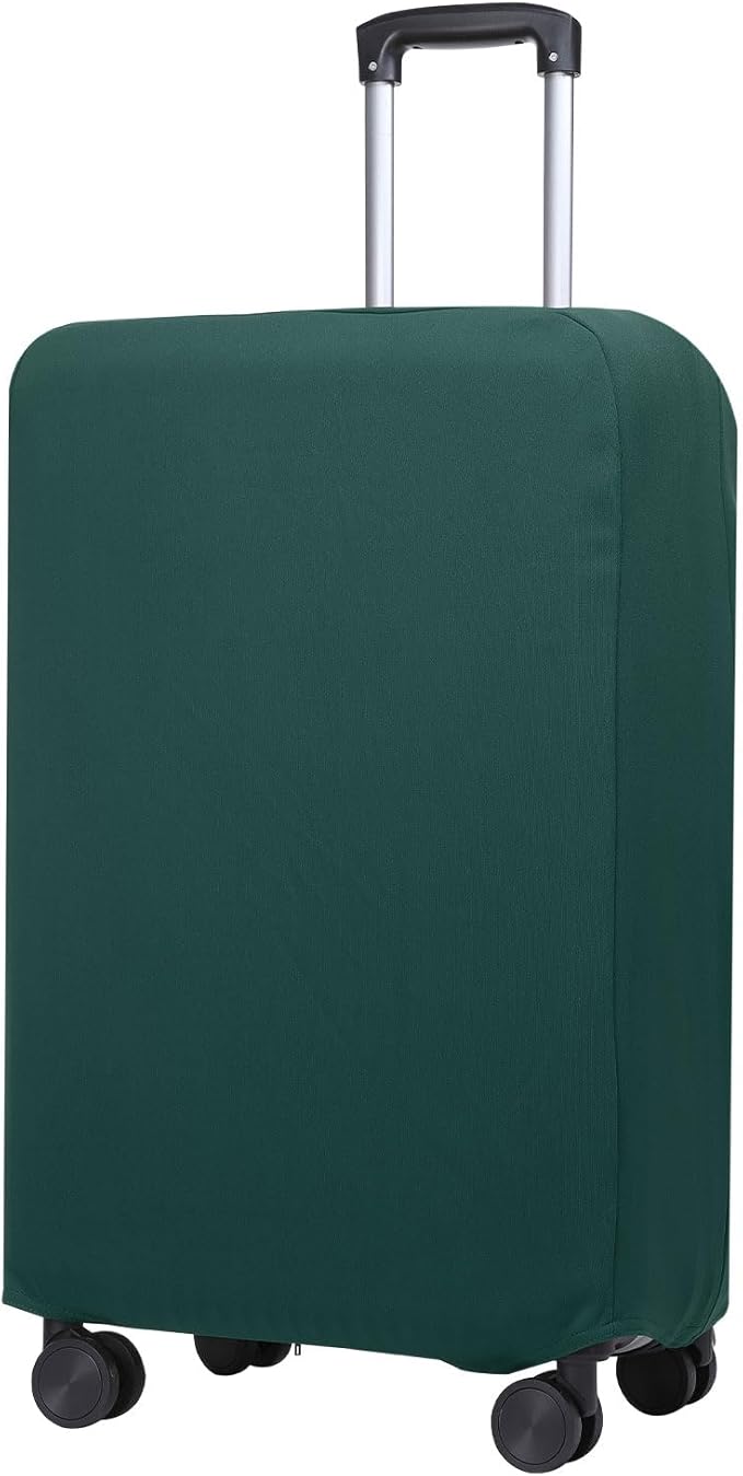 PATIKIL Luggage Cover, Suitcases Covers Elastic Carry on Cover Protector Washable Scratch-Resistant Fits 26-27 Inch Luggage for Travel Business Trips, Dark Green