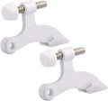 HOMOTEK 2 Pack Hinge Pin White Door Stopper,Adjustable Deluxe Heavy Duty Door Stopper 2-1/2"x1-3/4”,with White Rubber Bumper Tips