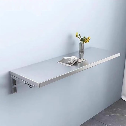 304 stainless steel folding table, wall-mounted folding table, kitchen storage shelf, made of food-grade stainless steel material, suitable for living room, balcony, bathroom, or laundry room.(40*30cm