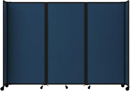 Versare Room Divider 360 Portable Wall Partition | Folding Panels | Large Freestanding Divider | Locking Wheels | Temporary Room Separator