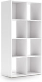Signature Design by Ashley Onita Contemporary 8 Cube Organizer for Storage, Fits 10.5" by 10.5" by 11" H Storage Bins, Wood, 47.05" Tall, White Finish