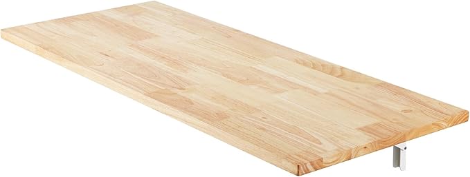 VEVOR Wall Mounted Folding Table, 47.2 x 19.7 inches Wall Mount Table, Floating Desk with Iron Bracket, Fold Down Desk for Small Spaces, Home Office, Dining, Laundry Room, Kitchen, Bar, Burlywood