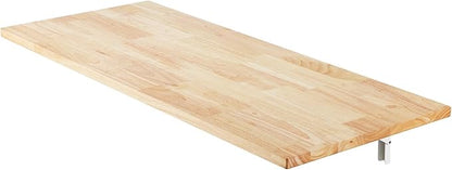 VEVOR Wall Mounted Folding Table, 47.2 x 19.7 inches Wall Mount Table, Floating Desk with Iron Bracket, Fold Down Desk for Small Spaces, Home Office, Dining, Laundry Room, Kitchen, Bar, Burlywood