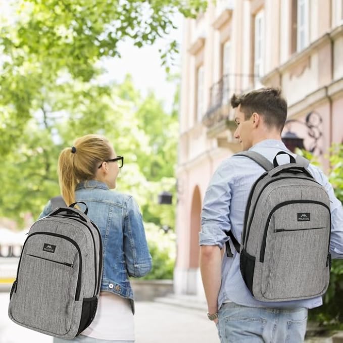 MATEIN Extra Large 18.4 Inch Laptop Backpack, Travel Computer Backpack with USB Charging Port TSA Friendly, Anti Theft College Backpack Flight Approved Business Work Big Bag for Women Men, Grey