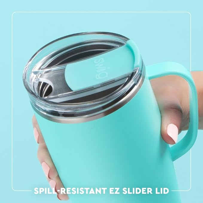 Swig Life 22oz Travel Mug, Insulated Tumbler with Handle and Lid, Travel Coffee Mug, Cup Holder Friendly, Stainless Steel 22 oz Tumbler, Reusable Insulated with Lid (Maryland)