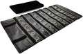 Travel Jewelry Roll Bag Portable Organizer Pouch With Grids&PVC Cover Storage Bags for Necklace, Bracelet, Bracelet,Ring, Badge, Pendant