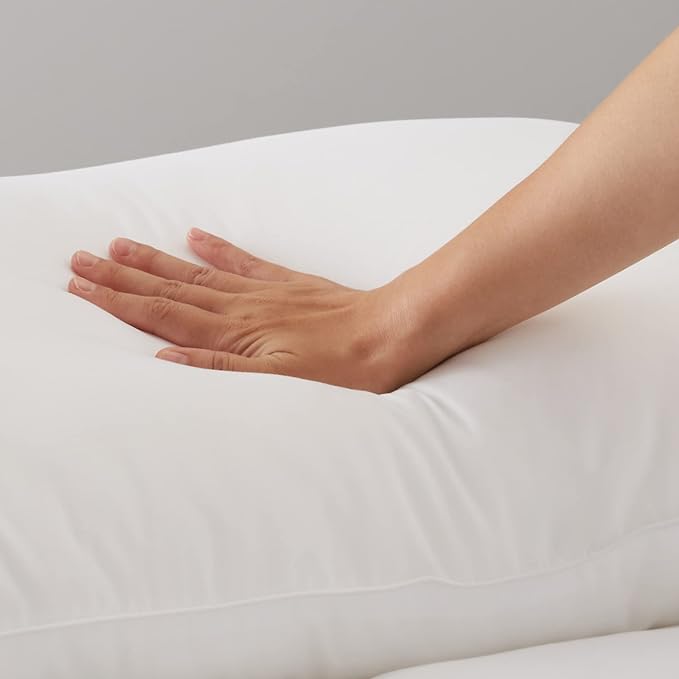 Amazon Basics Down Alternative Pillow for Back Side Sleepers, Medium Density, Standard Size, 26" x 20", 2-Pack, White