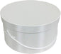 Sarah's Hat Boxes Classic White Hat Box – 14.75" x 7.5" (Dia. x Ht.) Handmade in USA – Odorless Non-Toxic Adhesive, Cording Handle – Premium Storage for Hats & Accessories