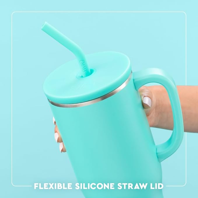 Swig Life 40oz Mega Mug, 40oz Tumbler with Handle and Straw, Extra Large Insulated Tumblers, Cup Holder Friendly Travel Mug (New Jersey)