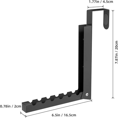 BAKON Over The Door Hanger Folding Clothes Drying Rack, Folding Hanging Coat Rack for Indoor Laundry Room Compact Small Space Foldable Portable Clothing Hanger Hook Collapsible- 4 Pack(Black)