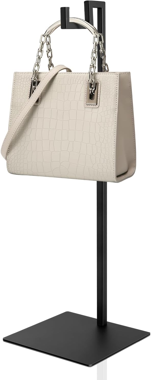 Polmart Countertop Adjustable Display Stand Stand for Handbags, Wreaths, Hats, Scarves, Jewelry & Crafts，Wear-resistant, quiet and sturdy metal base – Black