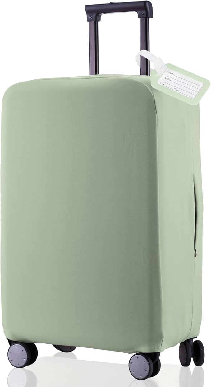 Travel Luggage Cover Suitcase Protector Scratch-Resistant Fit 19-31 Inch Suitcase, Not Included Suitcase (Cyan, 2XL(30-31 inch))