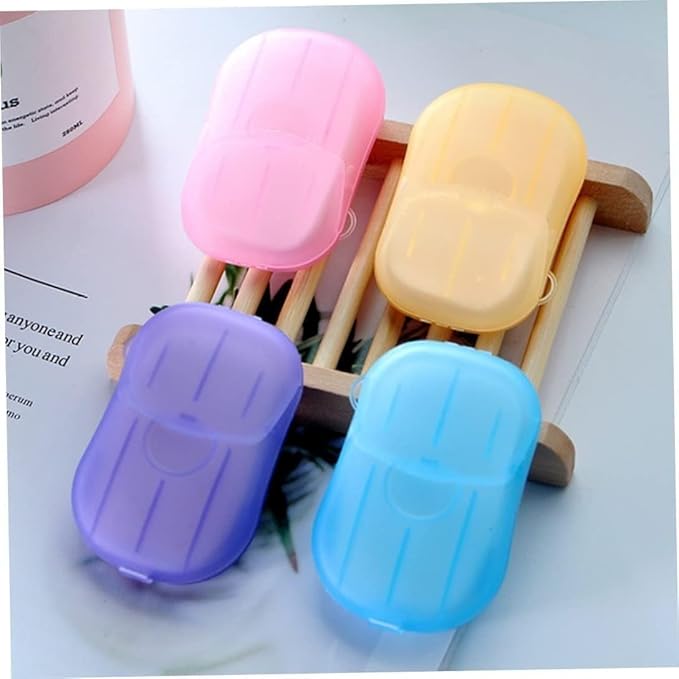 5 Boxes 500 Sheets Disposable Soap Paper Hand Cleaner Fragrance Mini Color Soap Paper for school Indoor, Outdoor, Travel, Camping Hiking Shampoo