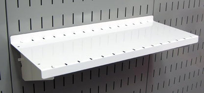 Wall Control Pegboard Organizer 4 ft. Metal Pegboard Standard Tool Storage Kit & Pegboard Shelf 6in Deep Pegboard Shelf Assembly for Pegboard and Slotted Tool Board – White