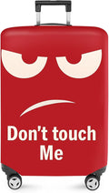 ANNA QUEEN Funny Luggage Cover, Don't Touch Me Red Face Design, Stretchable, Washable Travel Protector for 28-30 Inch Luggage