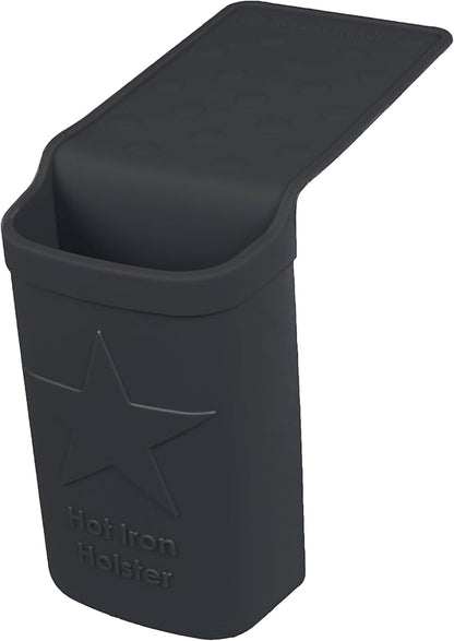Hot Iron Holster | Adhesive-Free Silicone Storage Pocket for Organization and Travel | Heat Resistant to 500°F | Ideal for Curling Irons, Hair Straighteners, and other Hot Tools