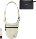 Crossbody Money Belt for Travel Women & Men Hidden, Travel Wallet Pouch - Slim Passport Holde, RFID Blocking Neck Wallet Under Clothes to Protect Cash, Credit Cards and Documents (KHAKI)