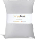 Happyluxe Odyssey Travel Pillow for Long Flights - Soft, Small, Alternative to Down and Memory Foam. 17 x 13in - Made in The USA, Silver Gray Airplane Pillow for Adults Sleeping, Camping or Nap