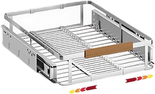 1 Pack Expandable Pull Out Cabinet Organizer，Side Mounting 11.8~18"x17.3"Cabinet Pull Out Shelves, Expandable Slide Out Spice Rack for Kitchen Bathroom Office