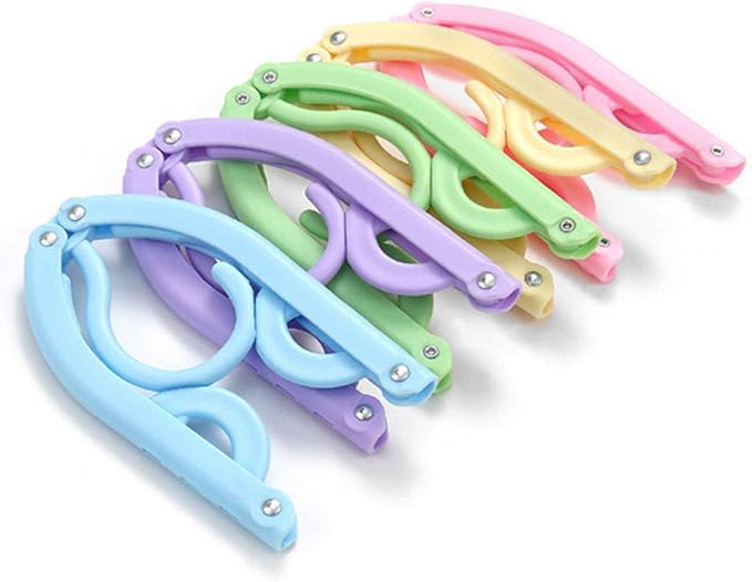 10 Pcs Travel Hangers Cruise Ship Essentials Accessories Portable Folding Clothes Hanger Foldable Drying Rack
